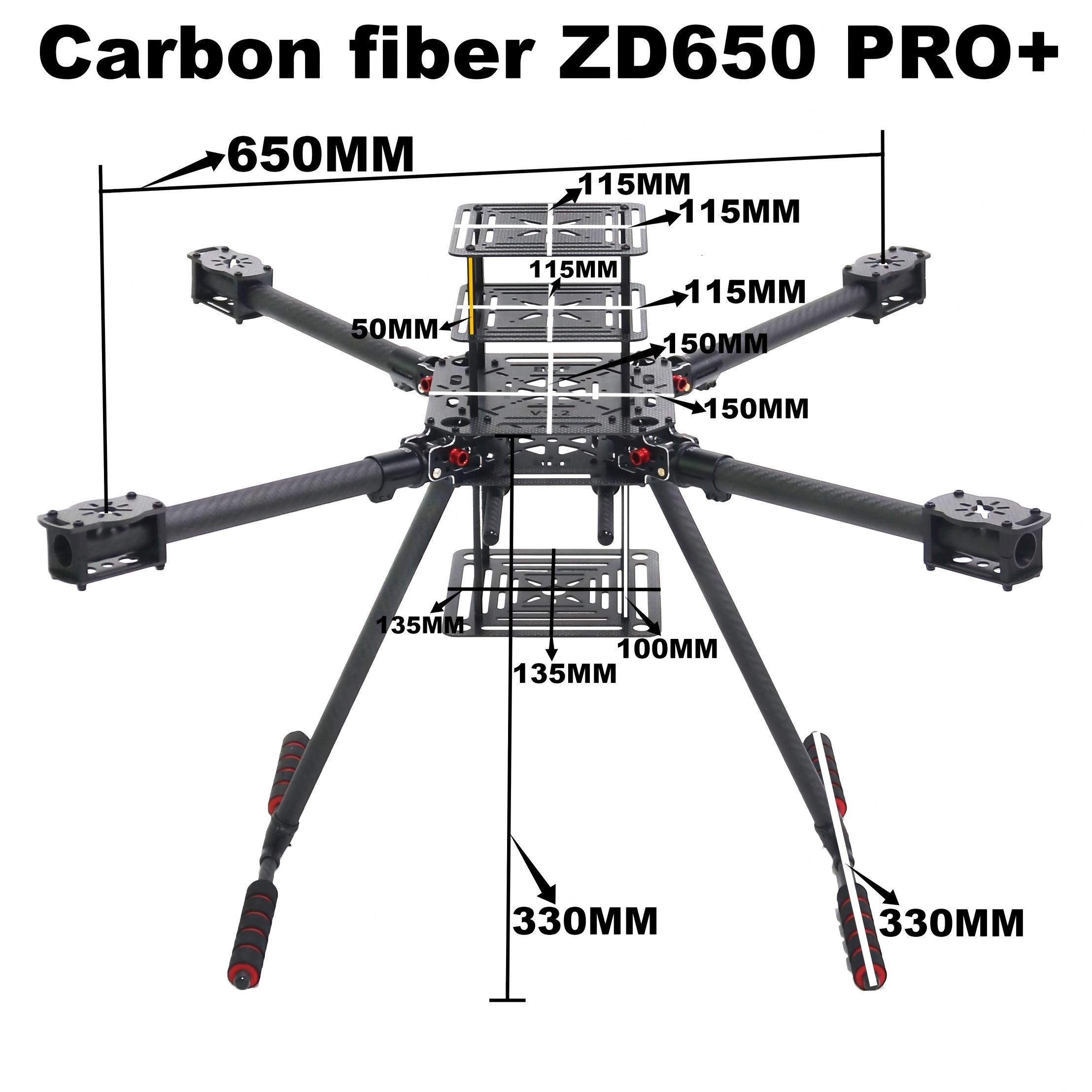 Drone Power Distribution Board - RCtoSky ZD650 PRO+ 650mm Ardupilot Carbon